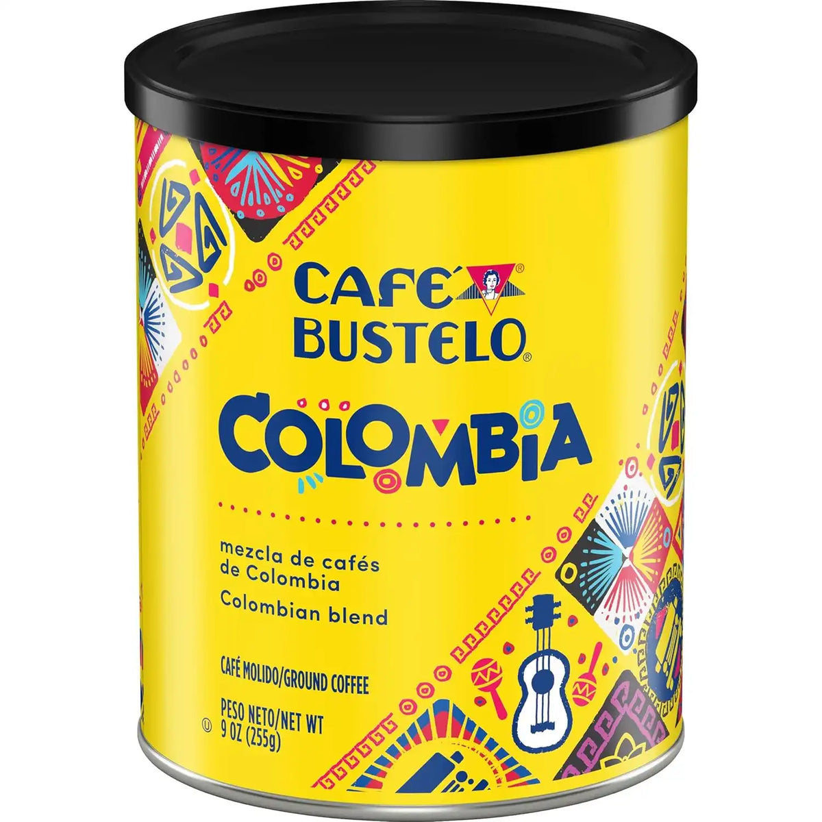 Café Bustelo 100% Colombian Medium Roast Ground Coffee, 9 Ounces (Pack of 6)